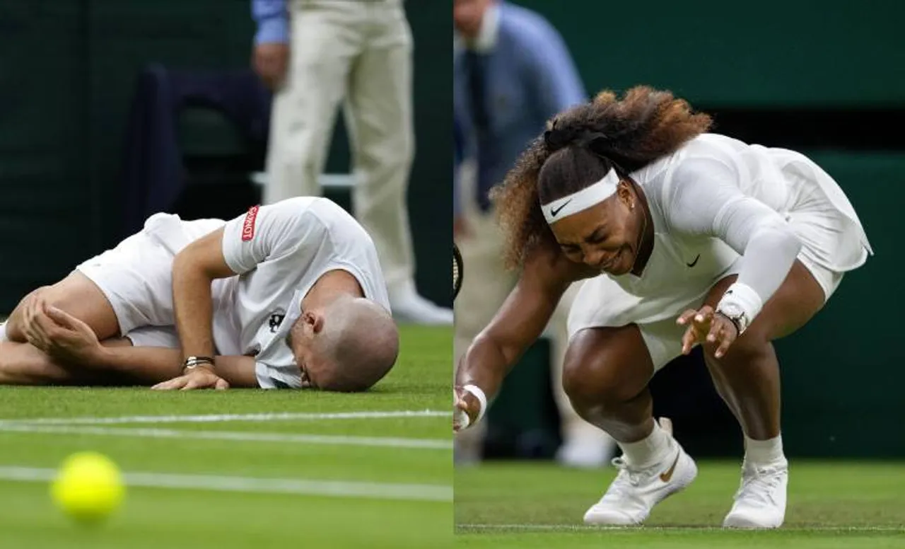 Wimbledon's slippery centre court in focus after injuries to several players