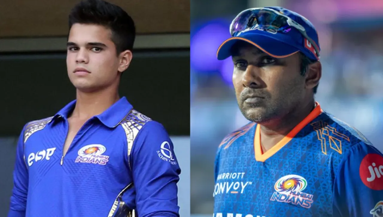 Arjun Tendulkar and Mahela Jayawardene