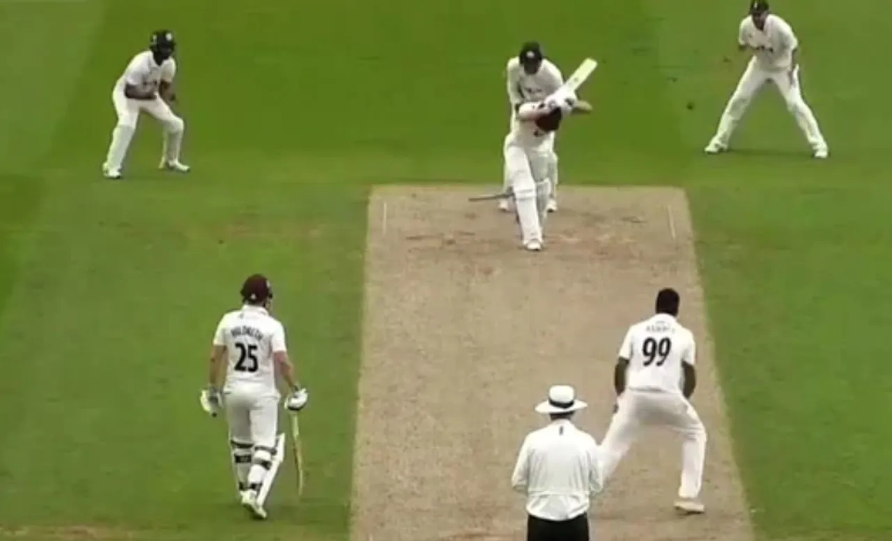 Ravichandran Ashwin picks up his first wicket for Surrey(Twitter)