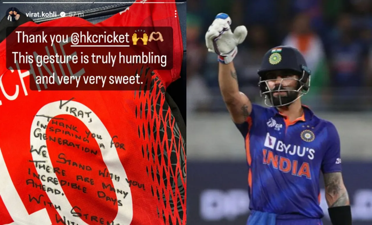 Virat Kohli gets signed jersey from Hong Kong, shares image on social media