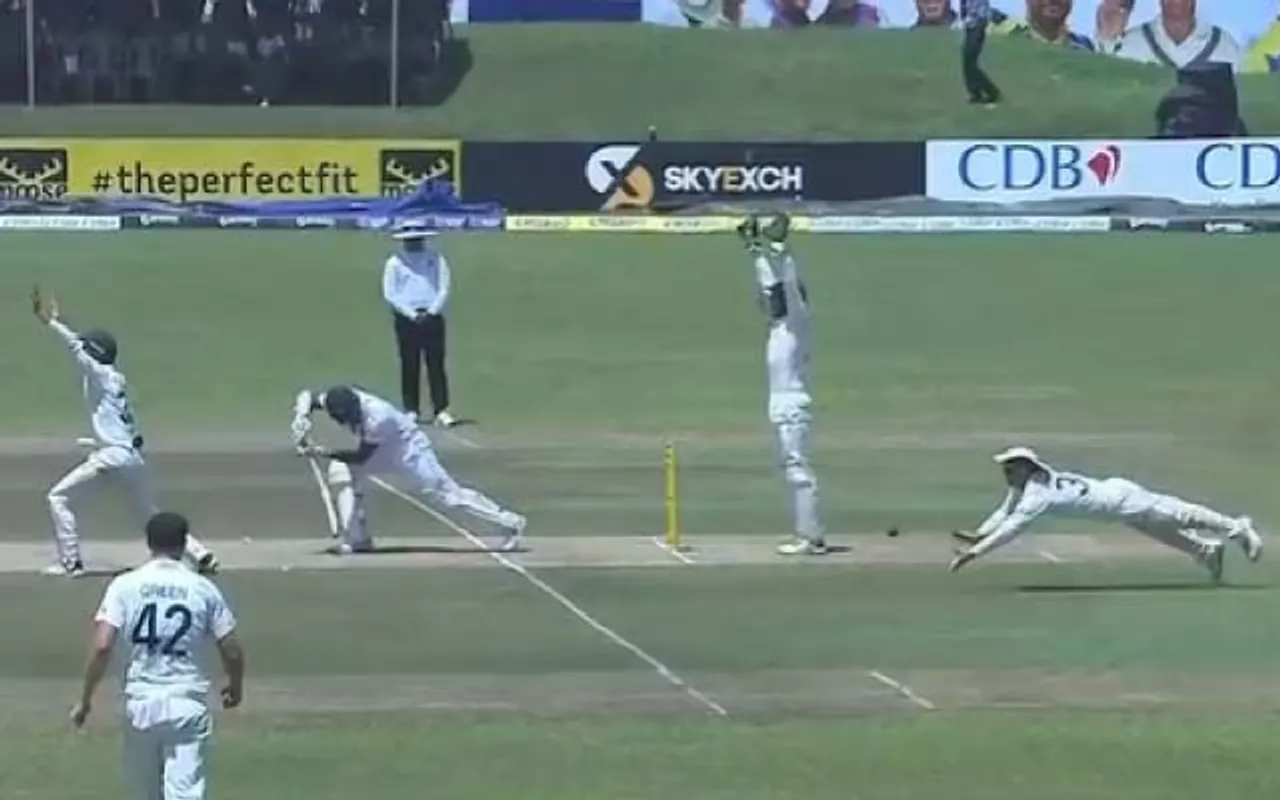 Watch- David Warner's gravity defying catch during first Test vs Sri Lanka