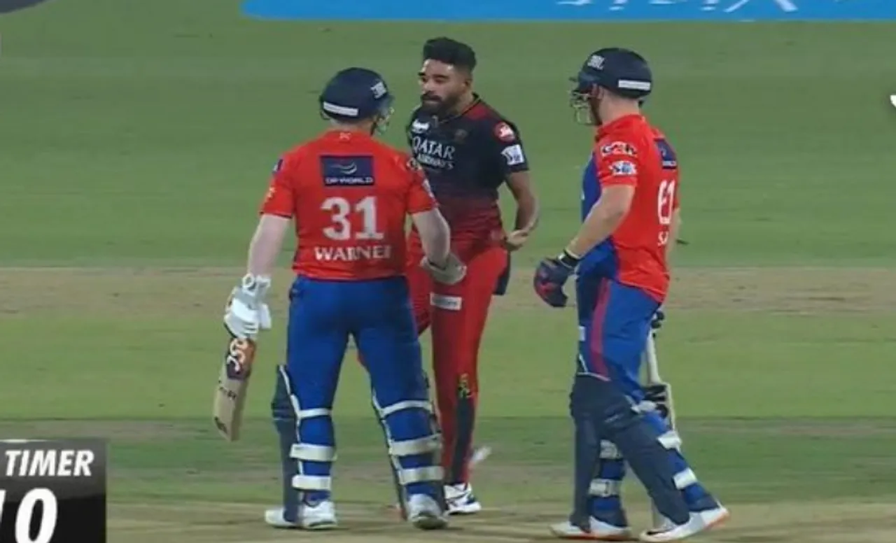 Mohammed Siraj and Phil Salt fighting (Source - Twitter)
