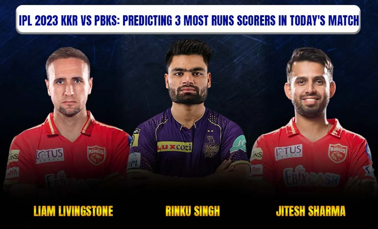 KKR vs PBKS, IPL 2023: 3 most run scorers in today's match