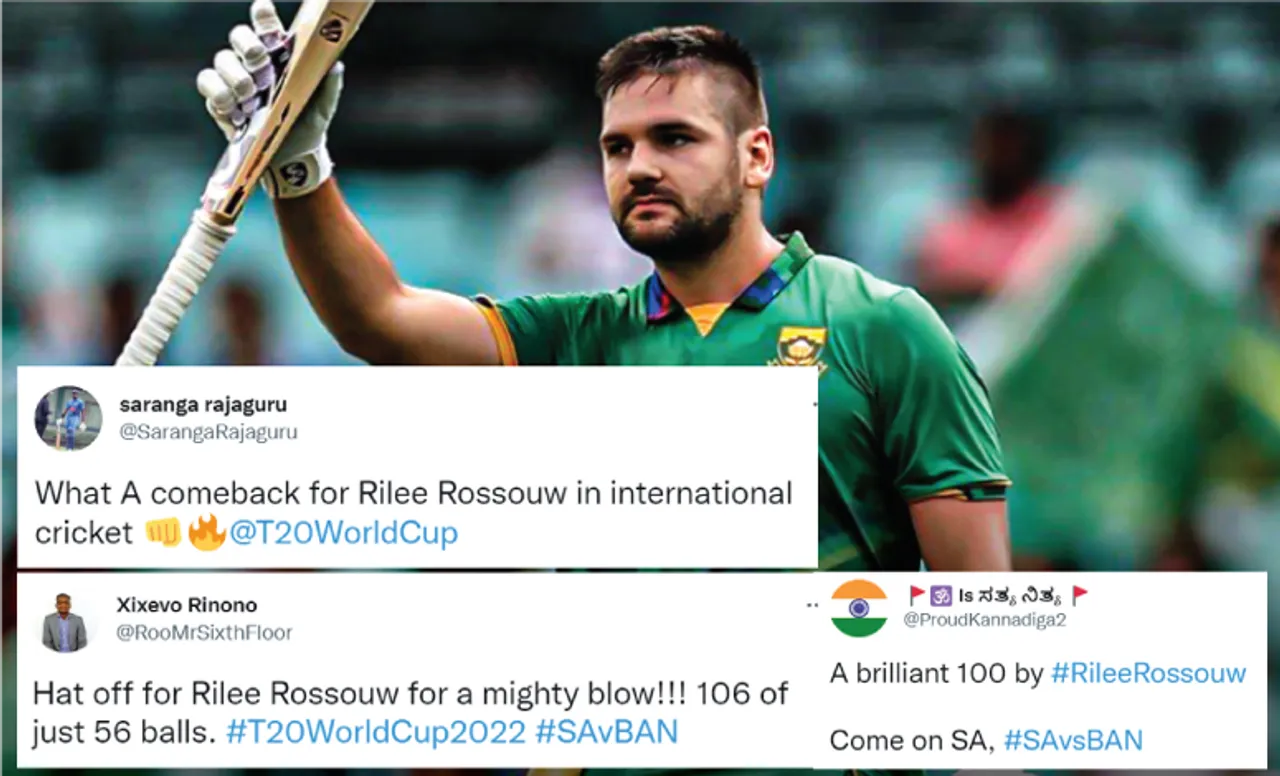 Rilee Rossouw scored first-ever century of 2022 20-20 World Cup