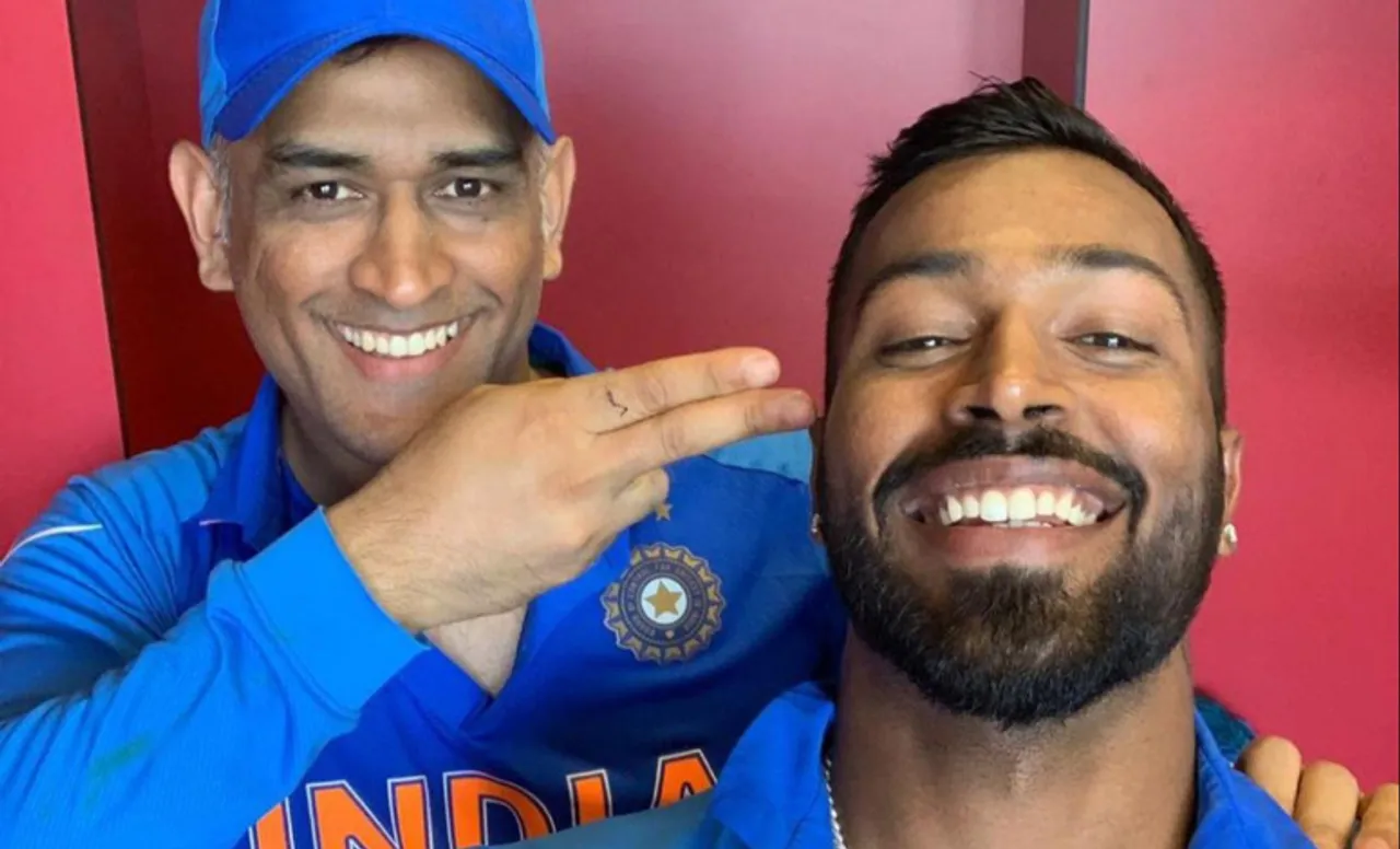 Hardik Pandya and MS Dhoni