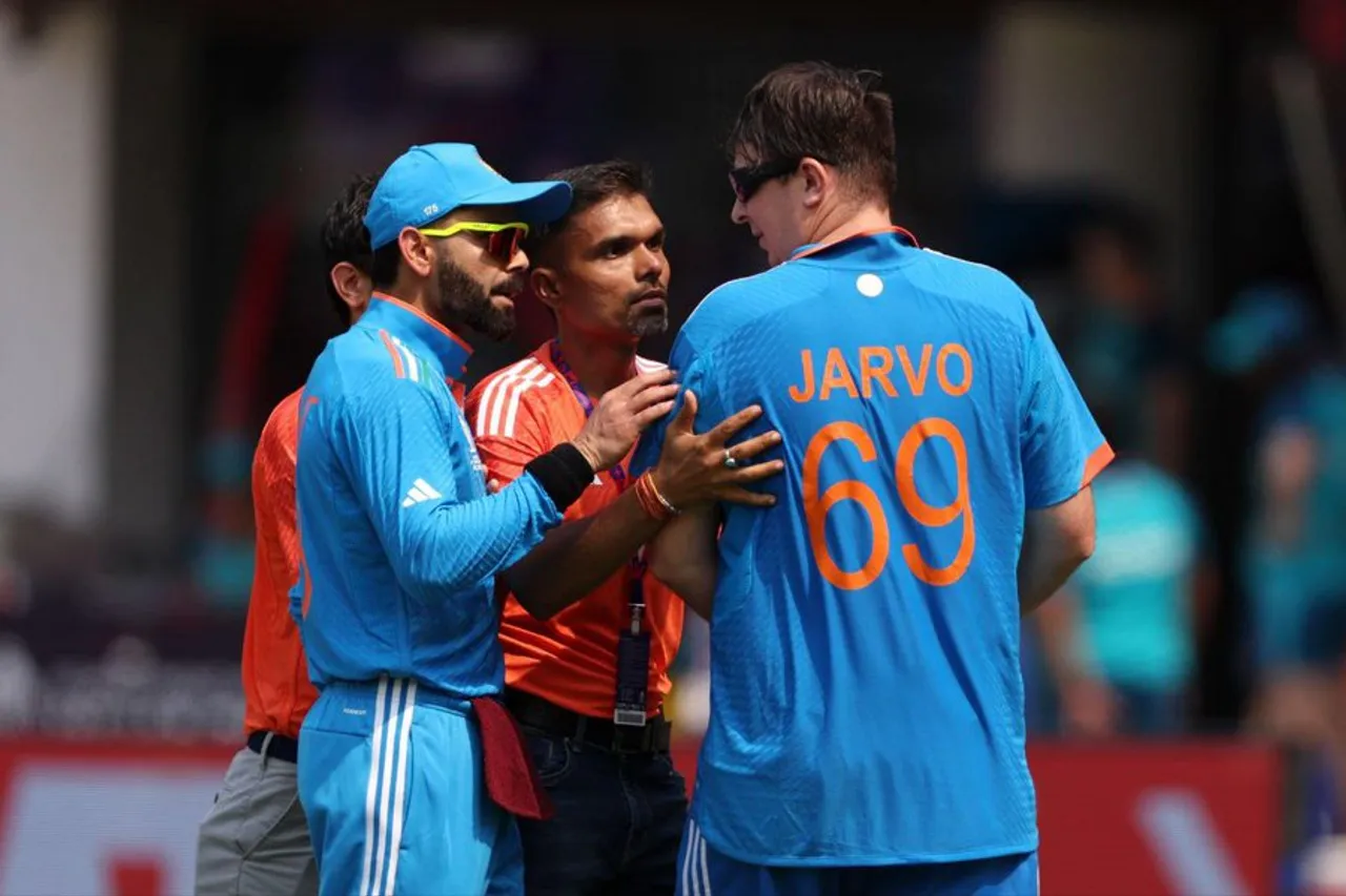 King Kohli with Jarvo at Chepauk Stadium