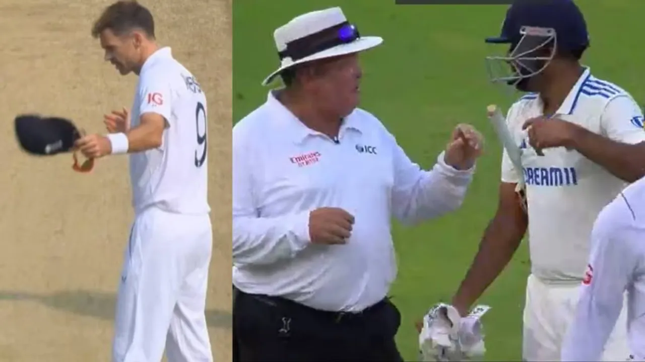 Ashwin argued first with the umpire and then with Anderson