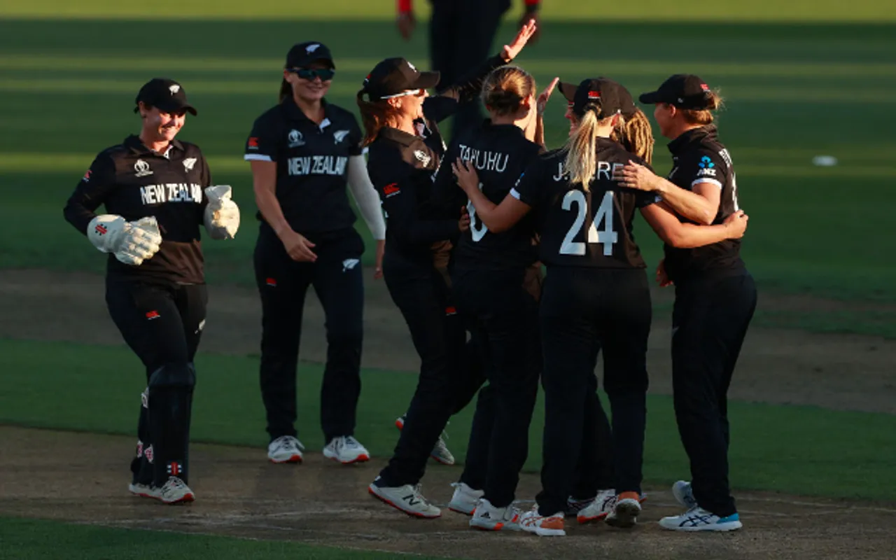 New Zealand women during their easy win over India. (Photo Source: Twitter)