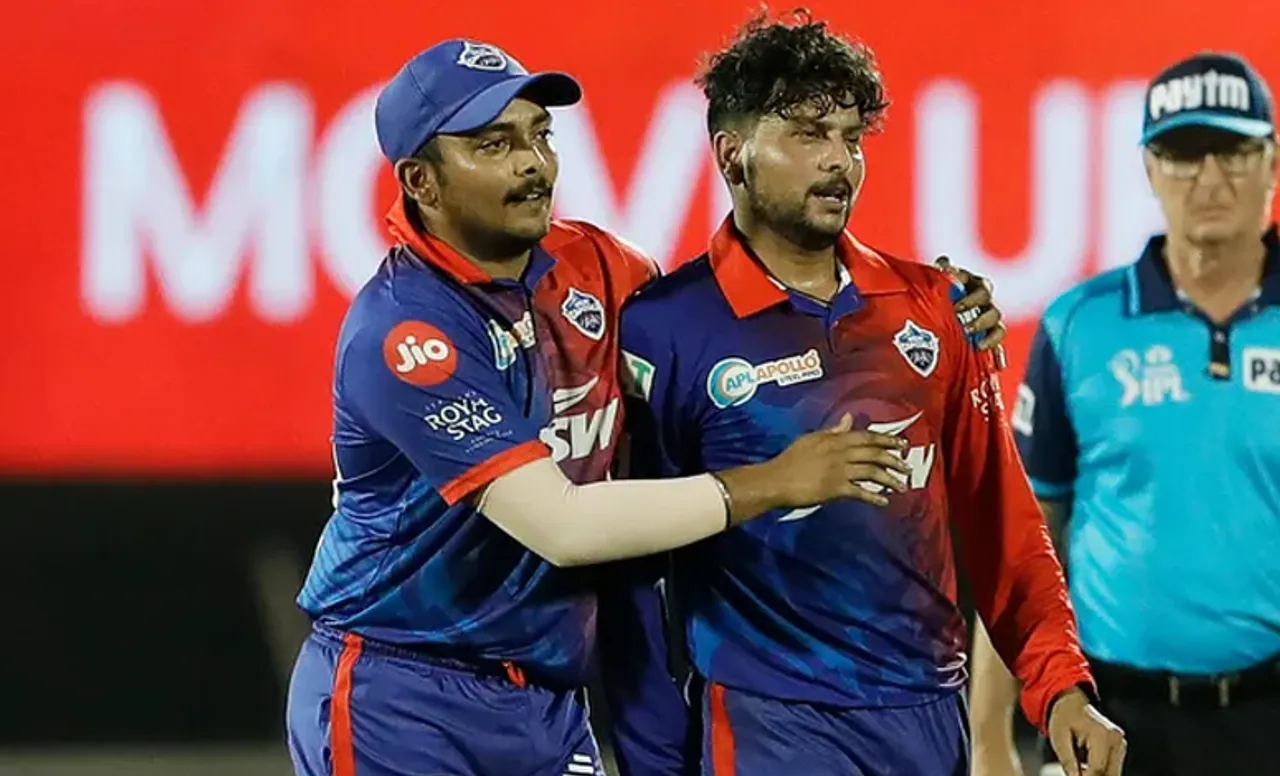 Prithvi Shaw-Kuldeep Yadav (image source : BCCI)