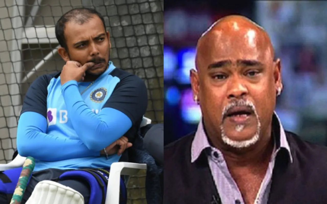 Prithvi Shaw and Vinod Kambli (image source: twitter)