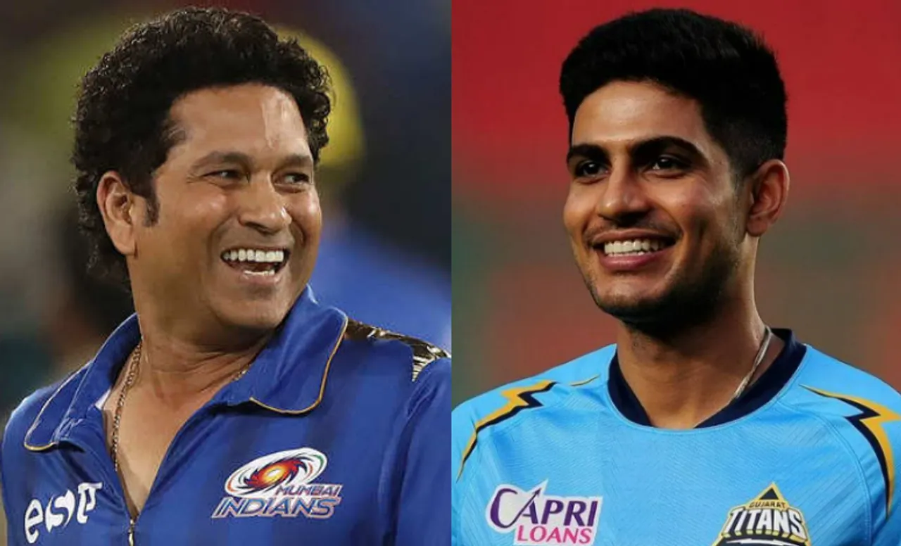 Sachin Tendulkar and Shubman Gill (Image Source: Twitter)