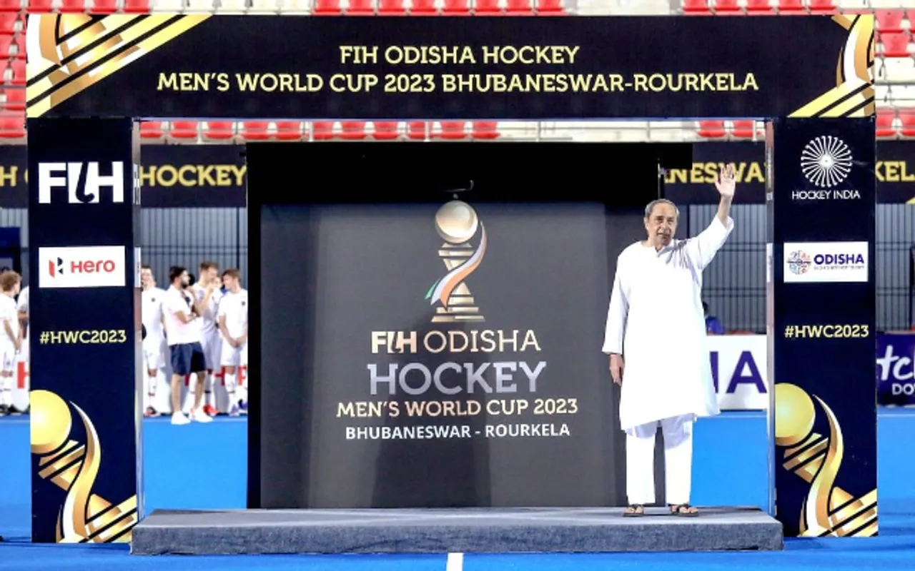Odisha CM unveils logo of 2023 Men's Hockey World Cup. (Photo Source: Twitter/Hockey India)