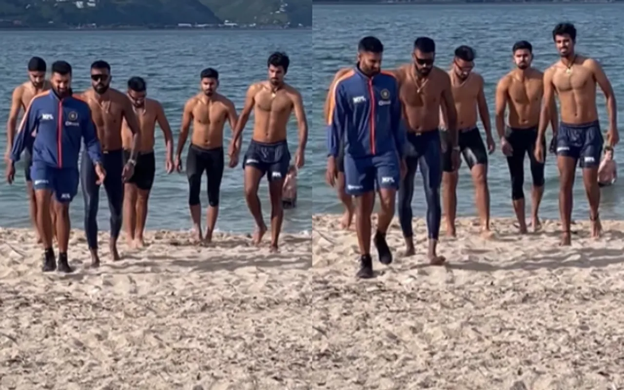 न्यूजीलैंड में सिक्स पैक दिखाते नजर आए भारतीय क्रिकेटर्स, देखें वायरल वीडियो