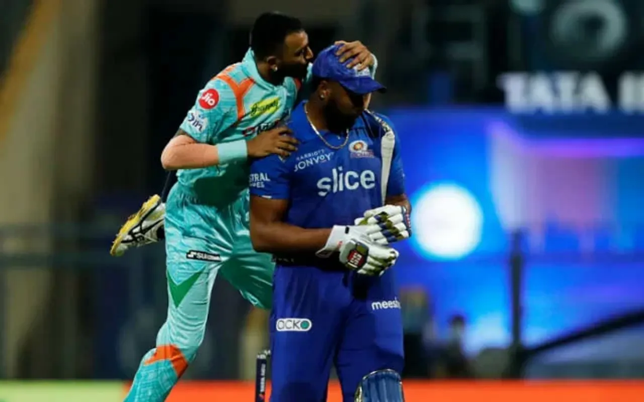 Krunal Pandya & Kieron Pollard. (Photo Source: IPL/BCCI)