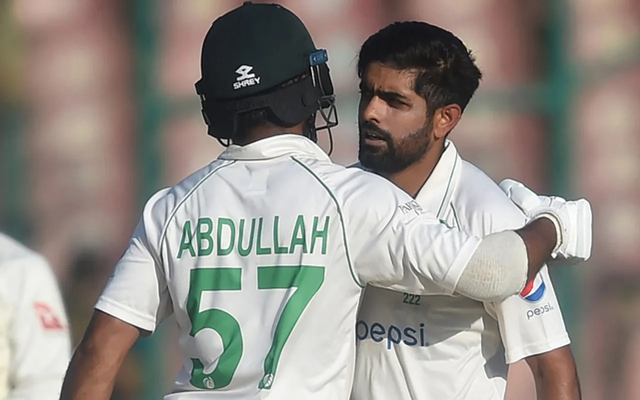 Abdullah Shafique and Babar Azam. (Photo Source: Twitter)