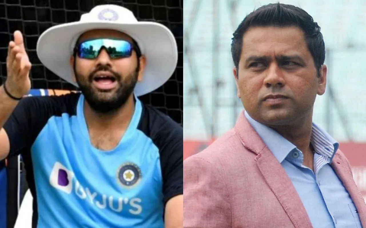 Rohit Sharma and Aakash Chopra (Image Source: Twitter)