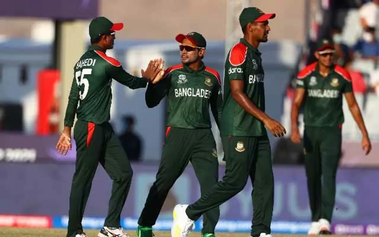 Bangladesh team. (Photo source: Twitter/T20 World Cup)