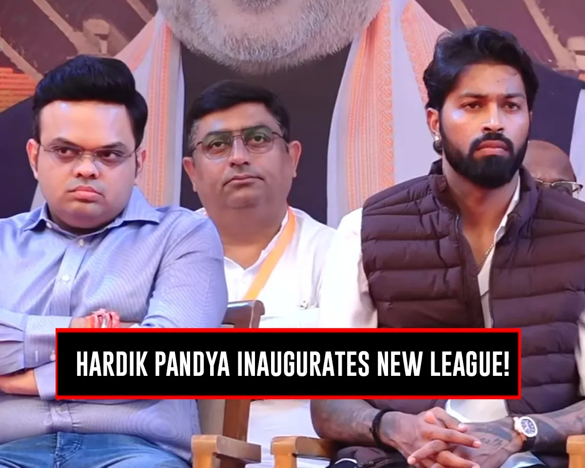 Hardik Pandya along with Jay Shah and Amit Shah 