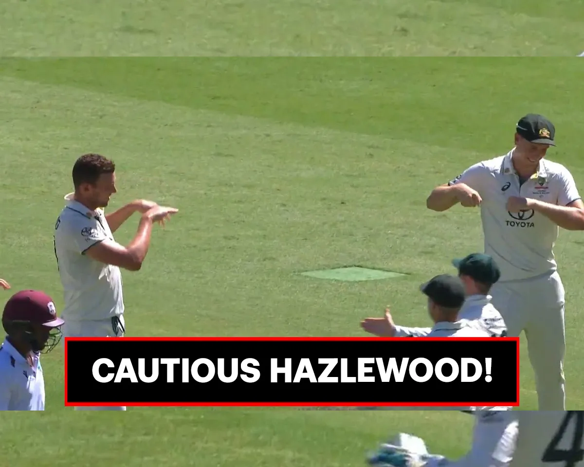  Hazlewood's reaction sparked laughter and viral delight.