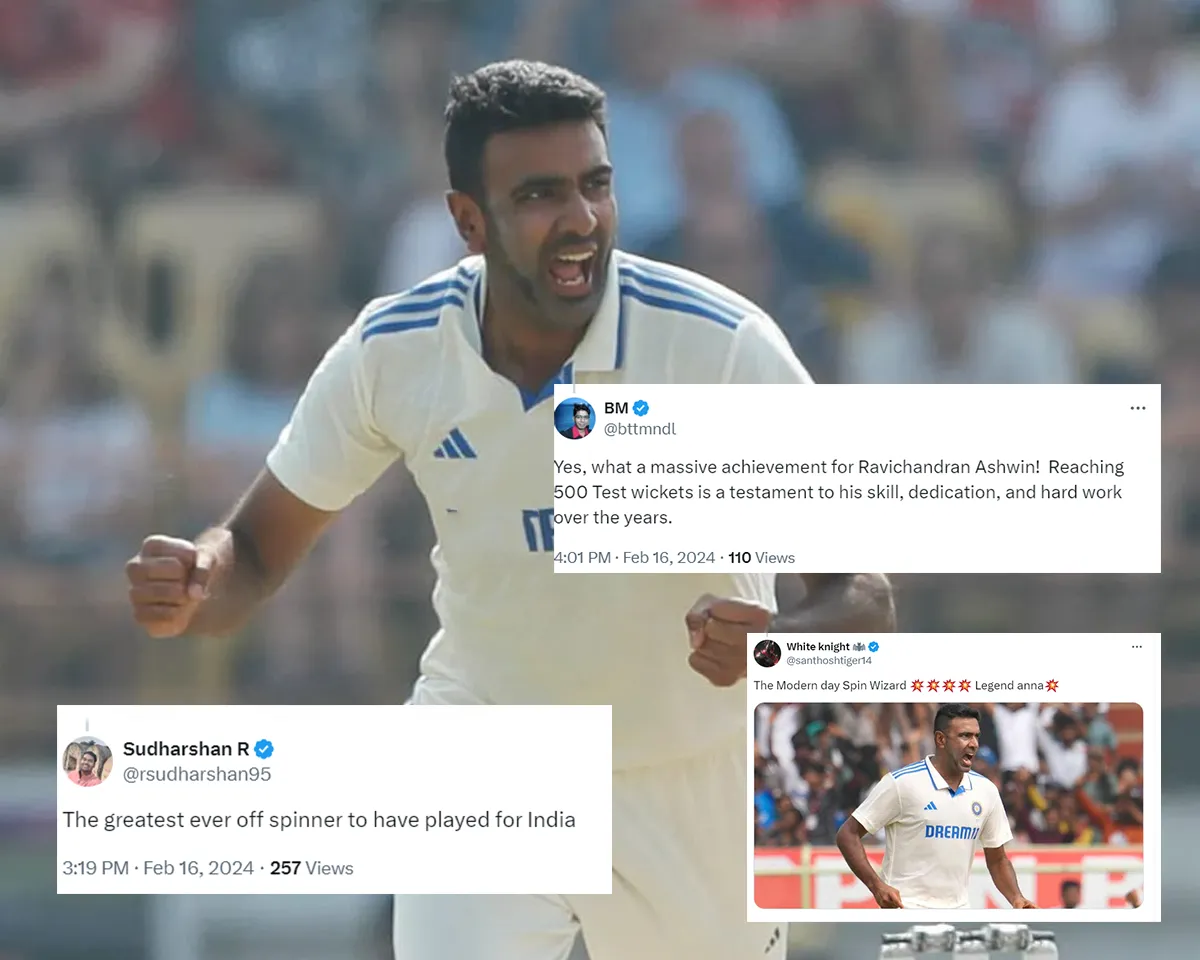 ‘The greatest ever off spinner to have played for India’- Fans react as Ravichandran Ashwin becomes 2nd Indian bowler to achieve the 500-wicket milestone