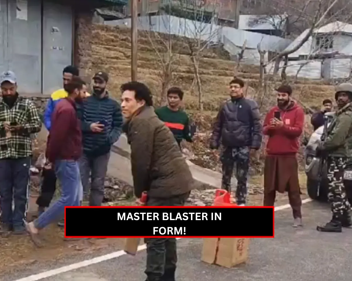 WATCH: Sachin Tendulkar playing street cricket in Kashmir