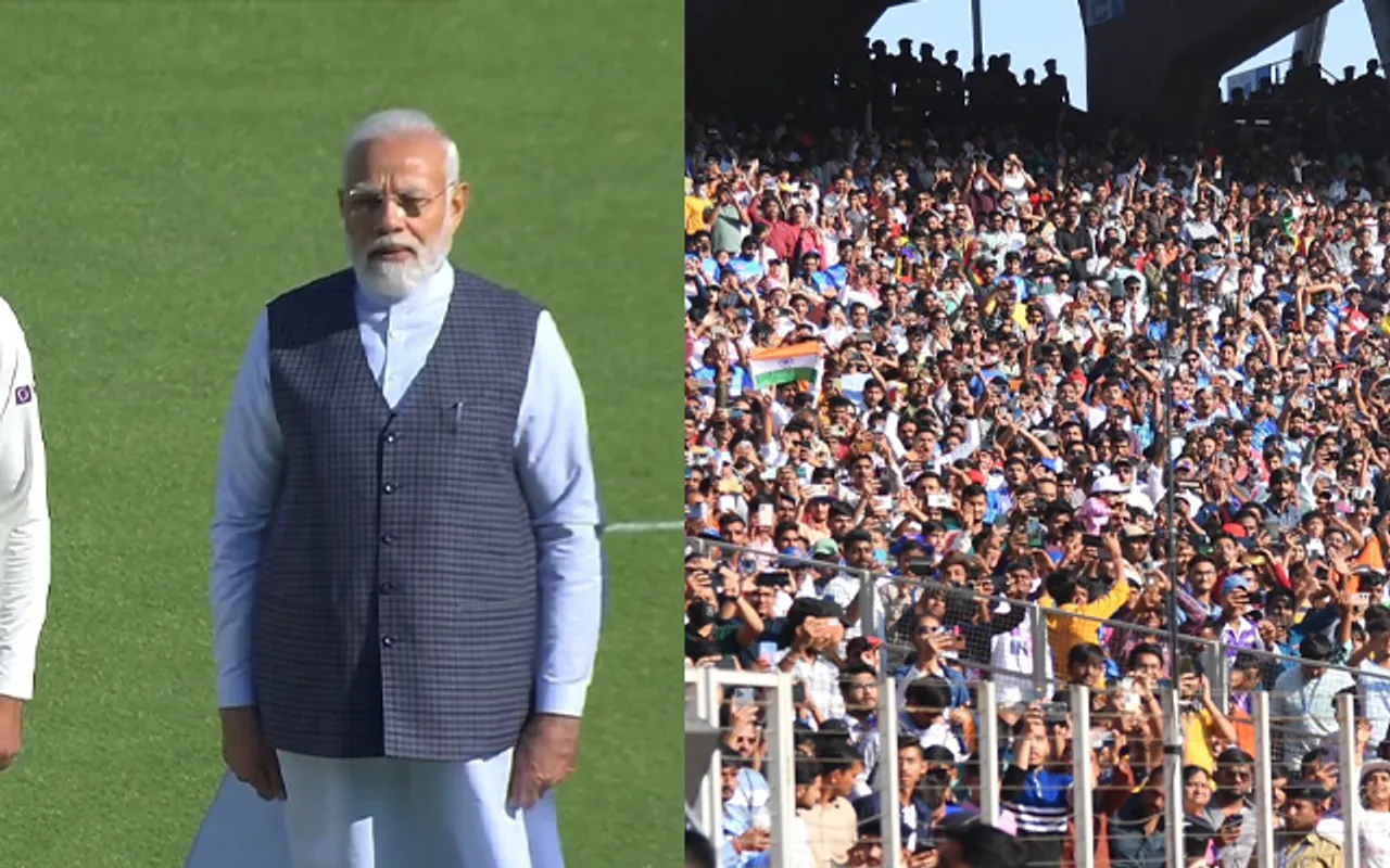WATCH: Spine-tingling rendition of Indian national anthem by Narendra Modi and Ahmedabad crowd ahead 4th Test