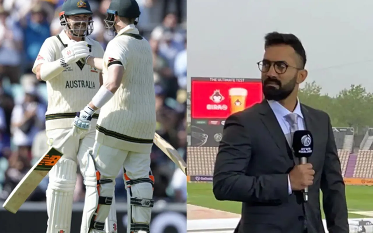 Steve Smith & Travis Head (left), Dinesh Karthik (right)