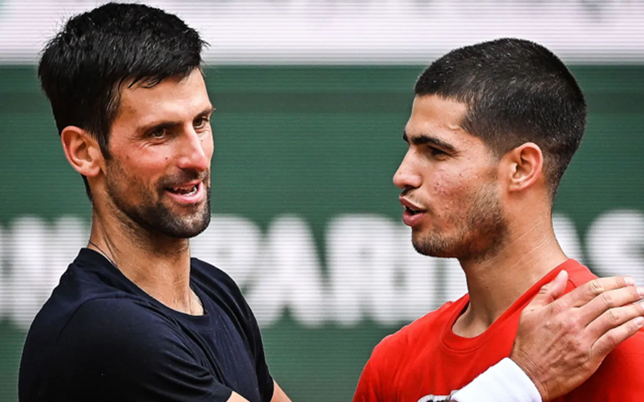 Novak Djokovic and Carlos Alcaraz (Source - Twitter)