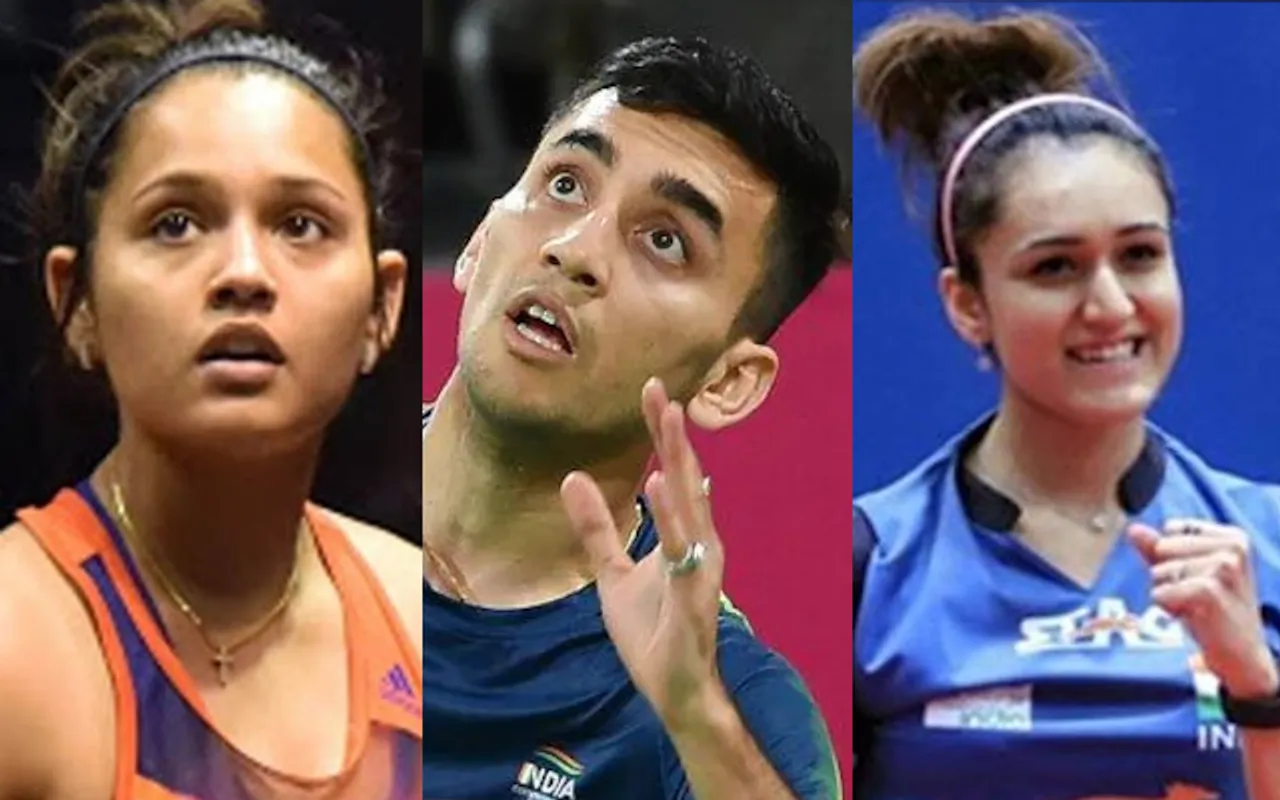 Dipika Pallikal, Lakshya Sen, Manika Batra