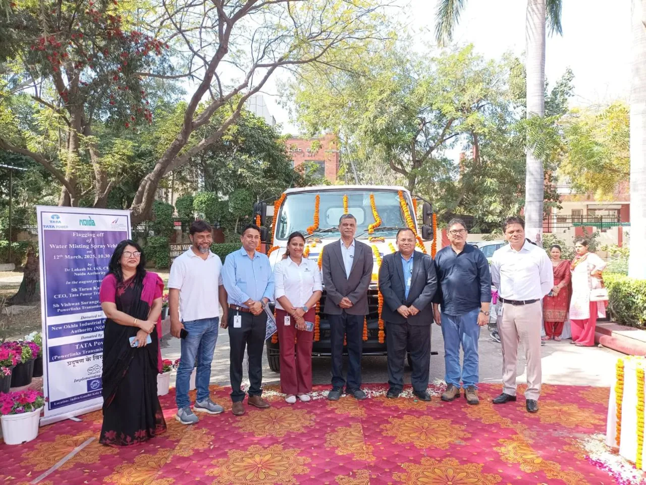 Tata Power Powerlinks Water Misting Spray Vehicle Deployed to Reduce Noida Dust Levels
