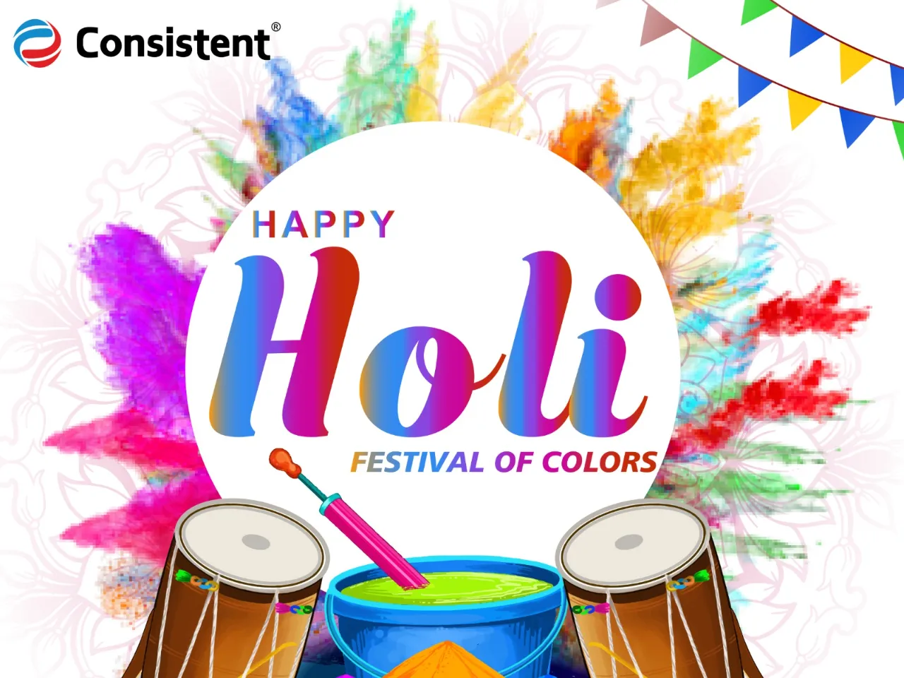 Consistent Infosystems Shares Holi Greetings with Business Partners