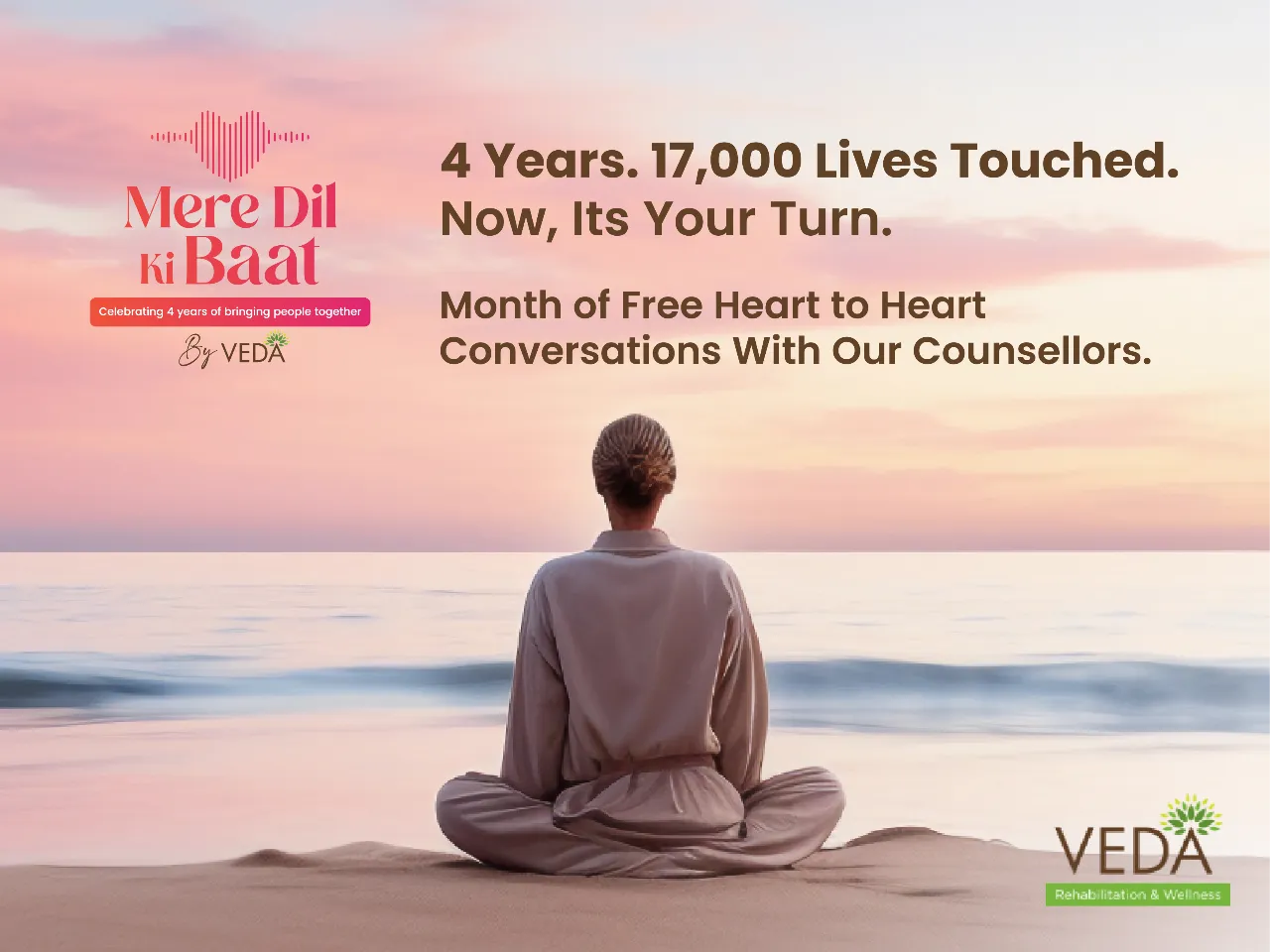 Veda Rehabilitation Launches Mere Dil Ki Baat to Provide Free Mental Health Support