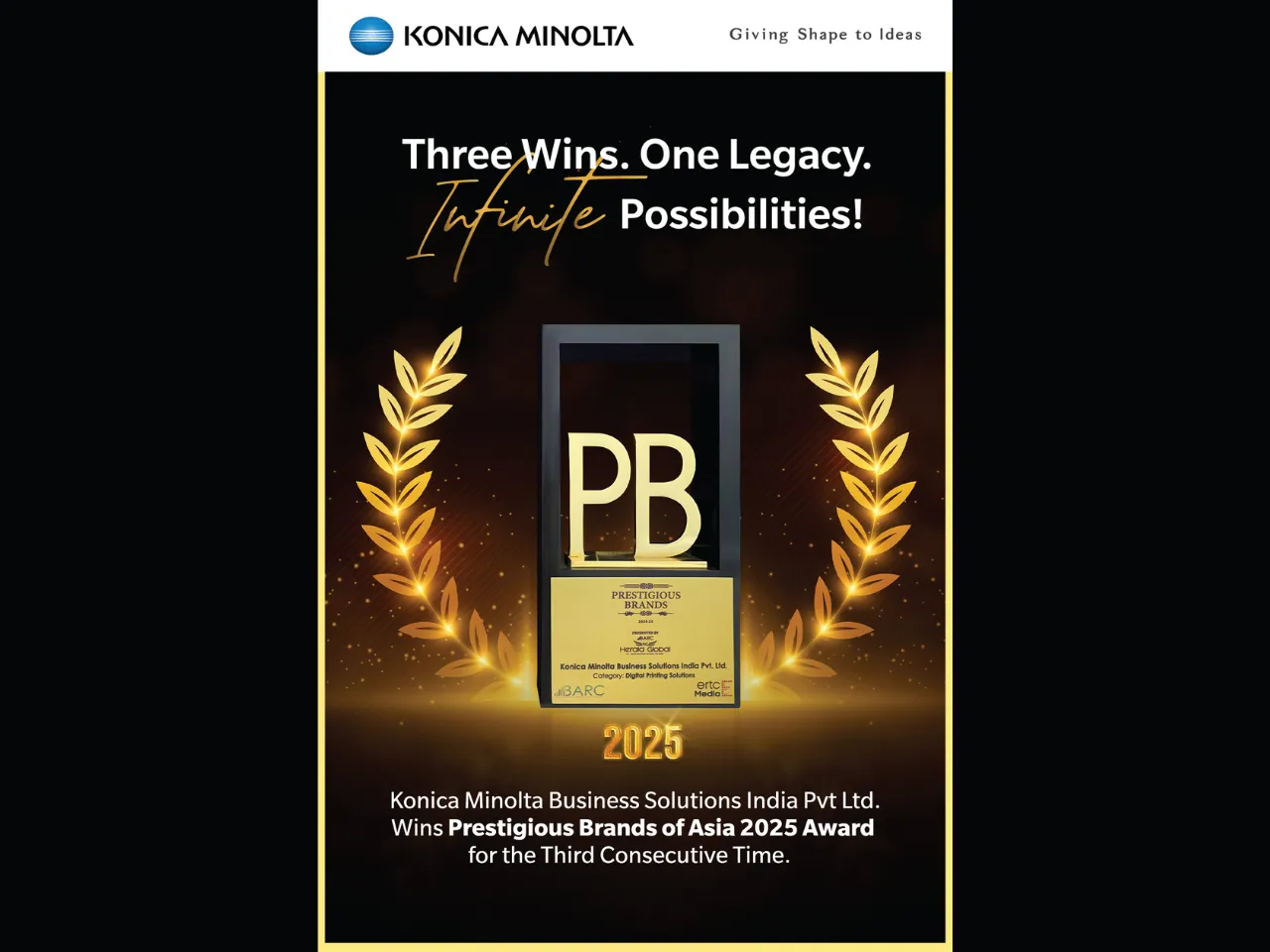 Konica Minolta Wins Prestigious Brands of Asia Award Third Time