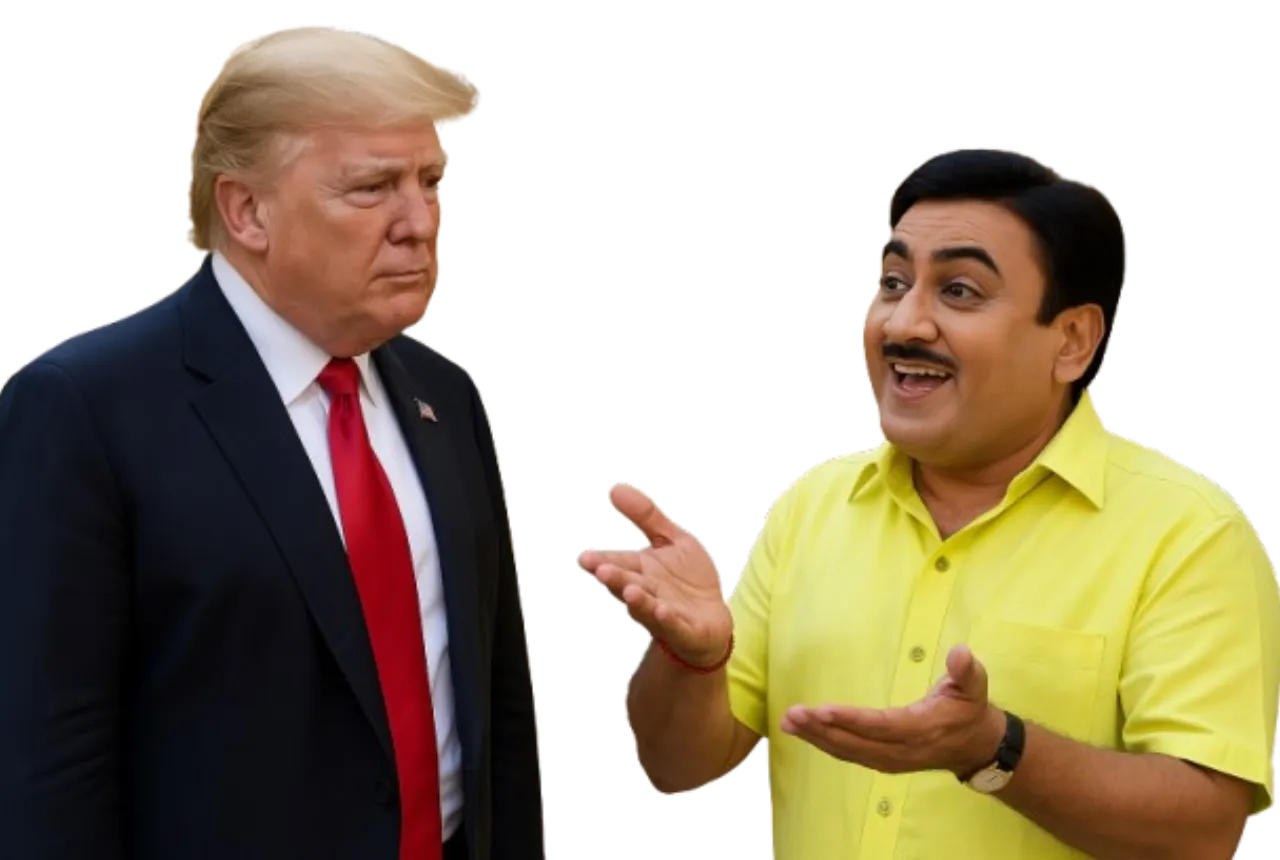 Donald Trump and Jethalal from Indian Sitcom Taarak Mehta Ka Ooltah Chashmah