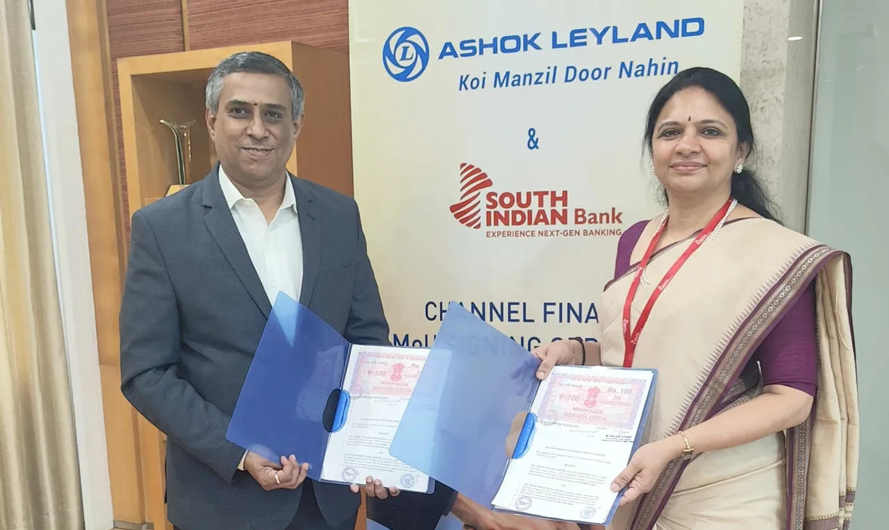 South Indian Bank signs MOU Ashok Leyland Limited