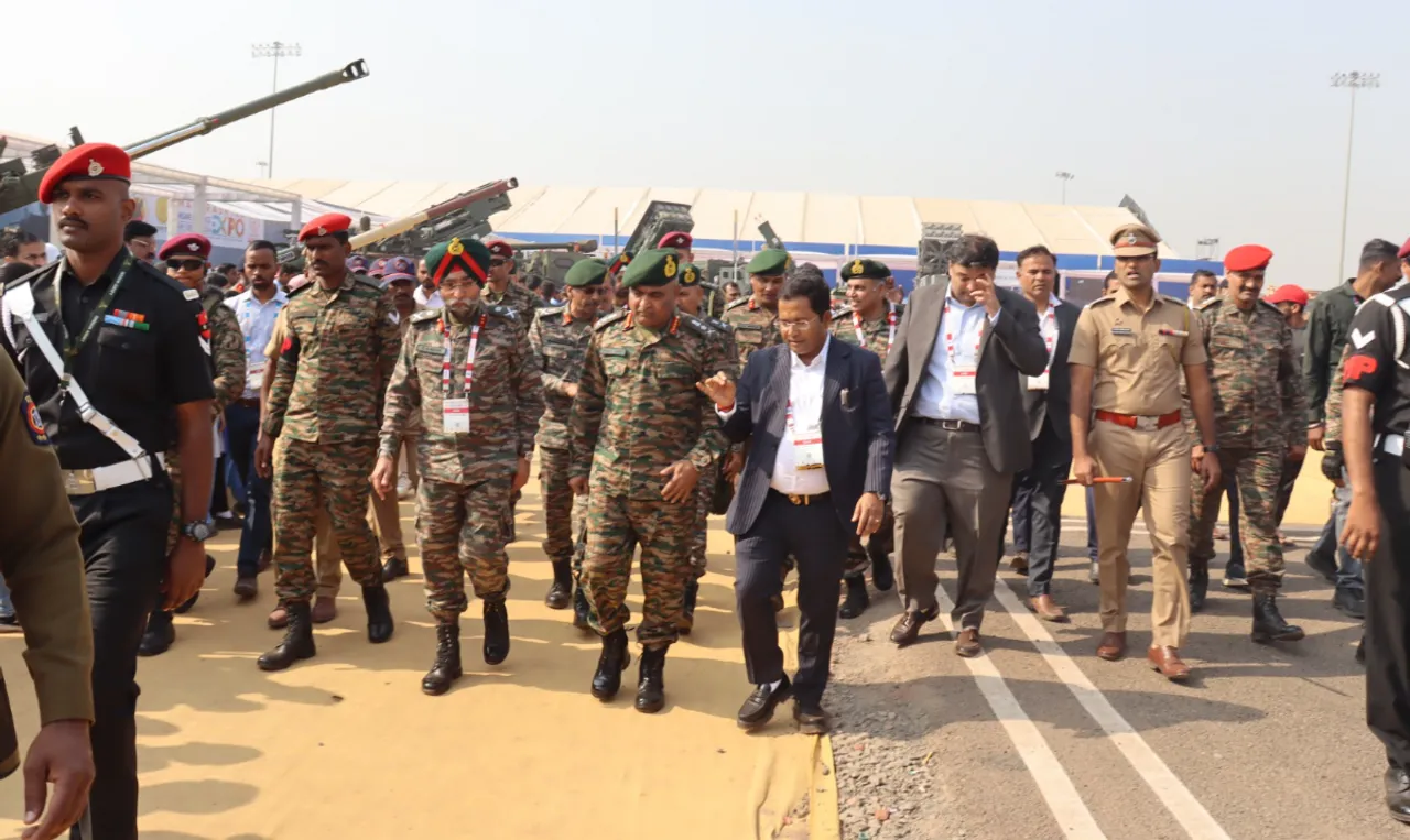 General Manoj Pande Visits MSME Defence Expo 2024