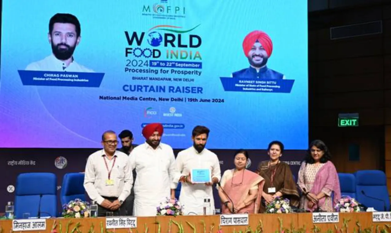 Chirag Paswan and Shri Ravneet Singh launch Website and Mobile App for World Food India 2024