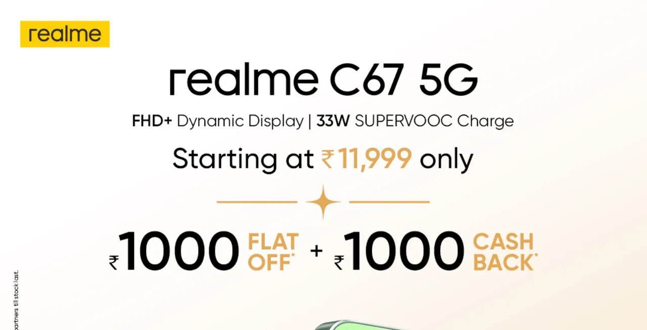 realme C67 5G with 33W Fast Charging Available In-Stores from Jan 1-31 at INR 11,999