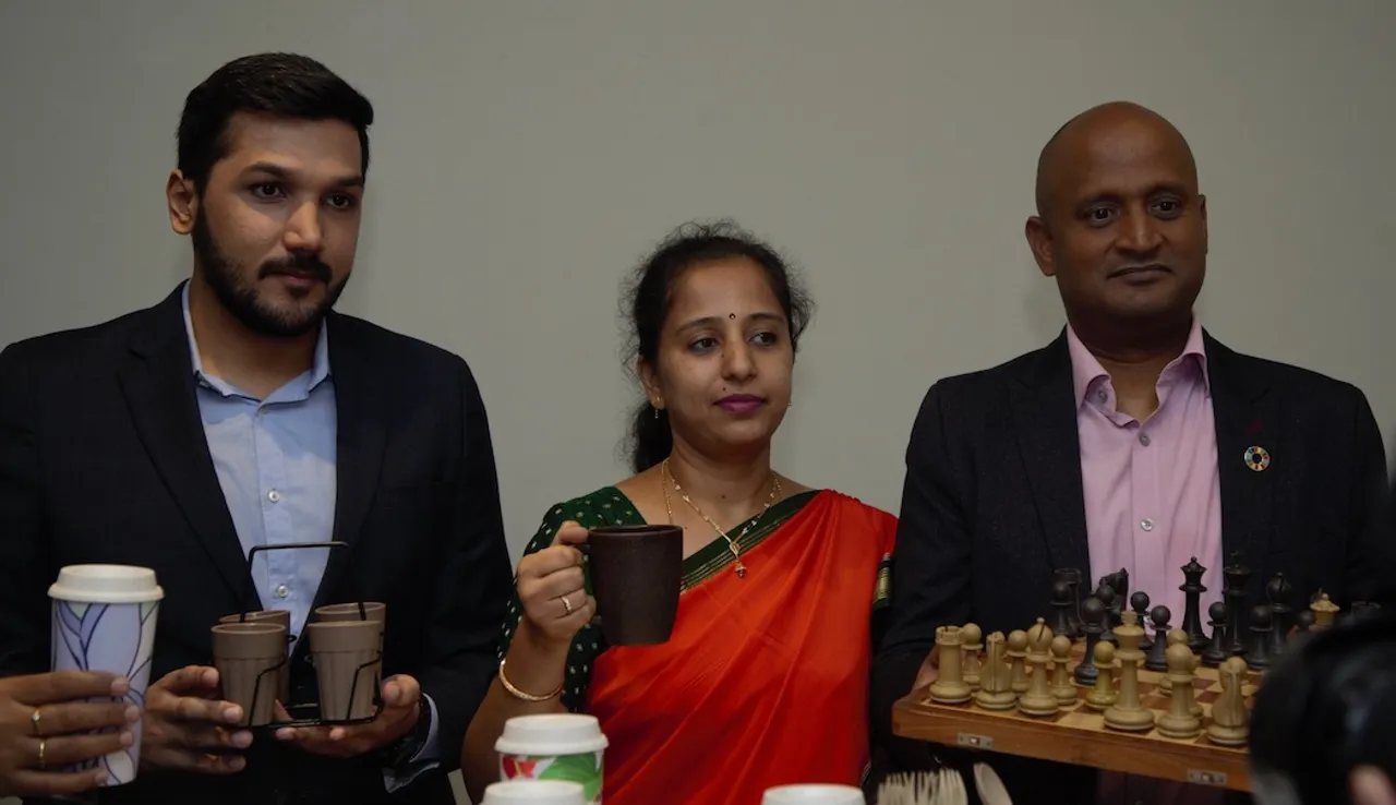Left to Right- Chaitanya Jain , Head of Sales, Shruthi Chikanna, Co-Founder, Mahadev Chikanna Co-Founder and CEO (Final)
