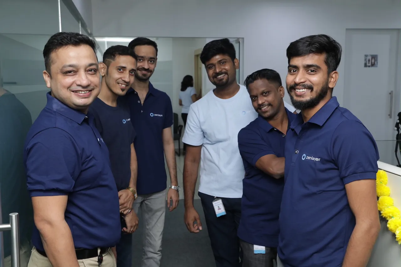 L-R- Mr Amit Singh, MD, Zenlayer India with team