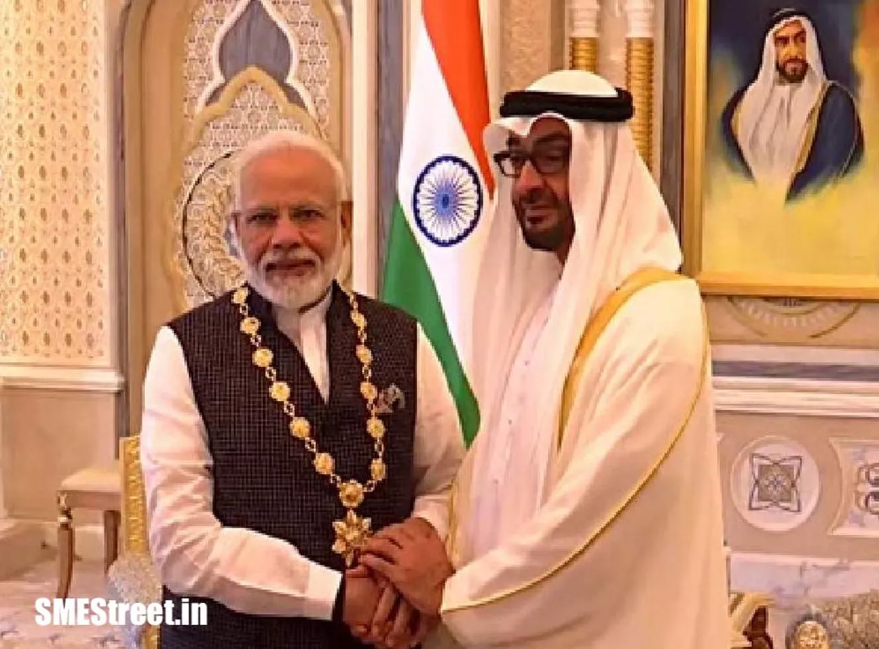 Sheikh Hamed bin Zayed Al Nahyan, Narendra Modi, India-UAE