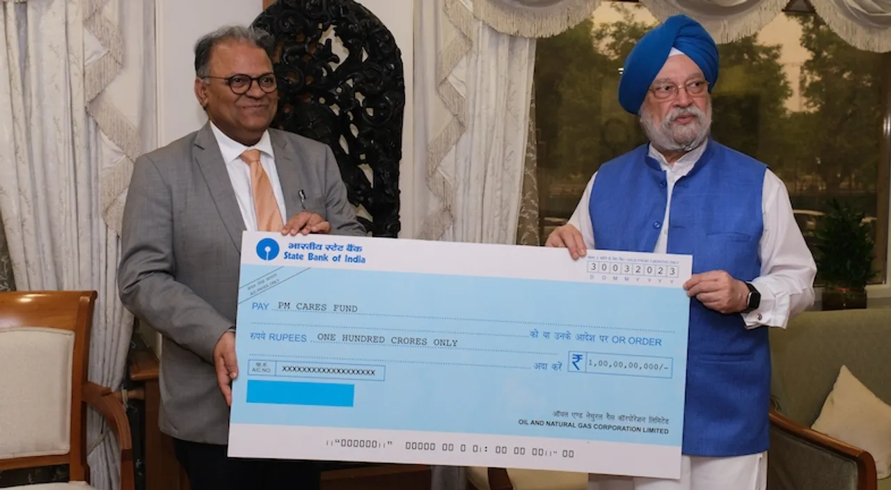 ONGC Contributes Rs 100 Cr to PM CARES Fund