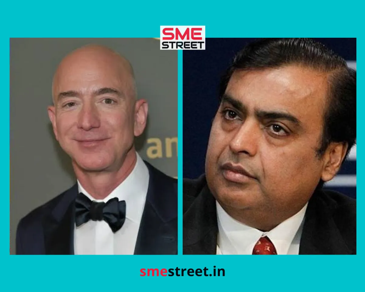 Mukesh Ambani, Jeff Bezos, SMESTreet.in