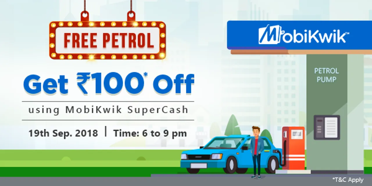 MobiKwik creative on Petrol offer