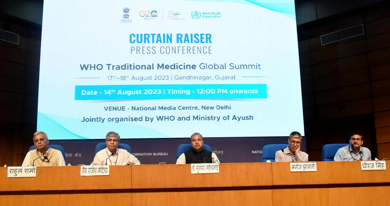 WHO & The Ayush Ministry to Host The  Global Summit on Traditional Medicine