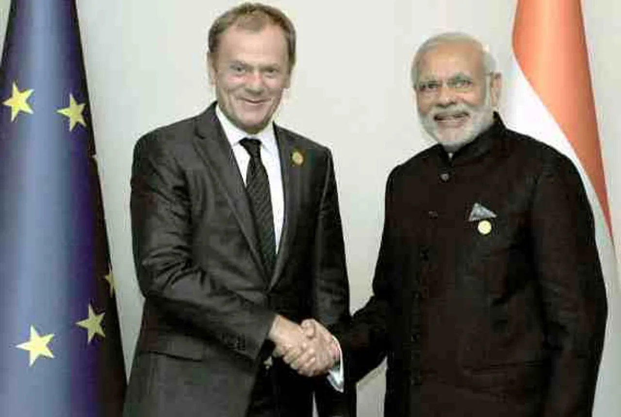 Donald Tusk, Narendra Modi, EU, India , Trade