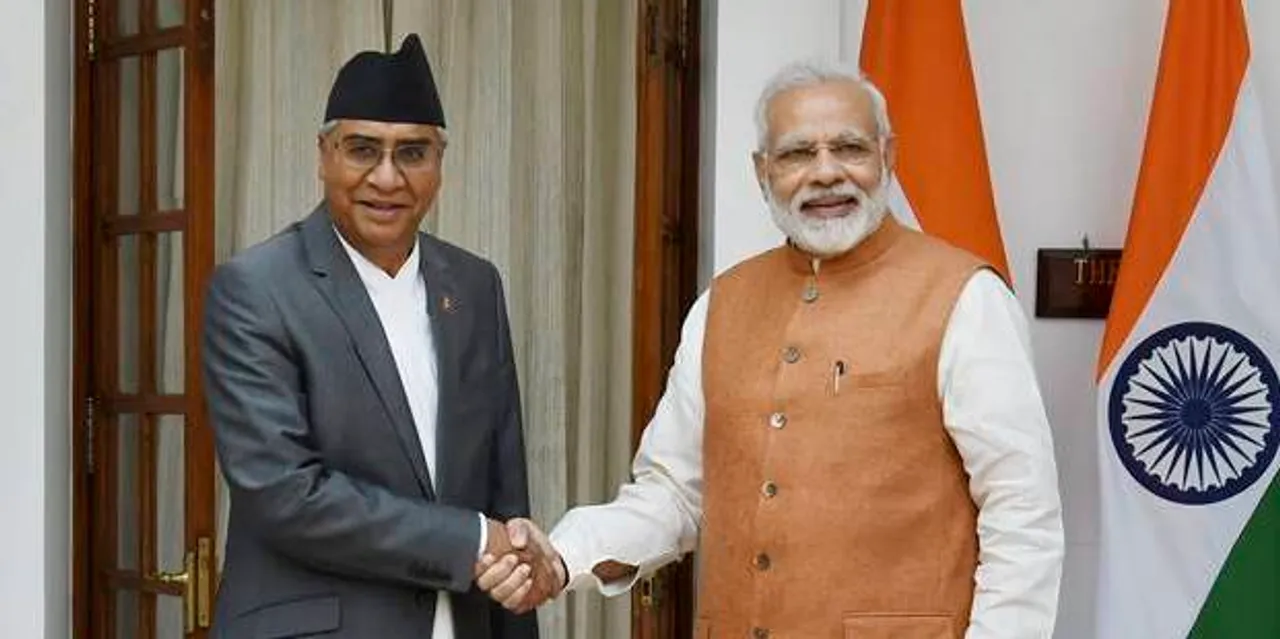 PM Modi with Nepal PM Bahadur Deuba