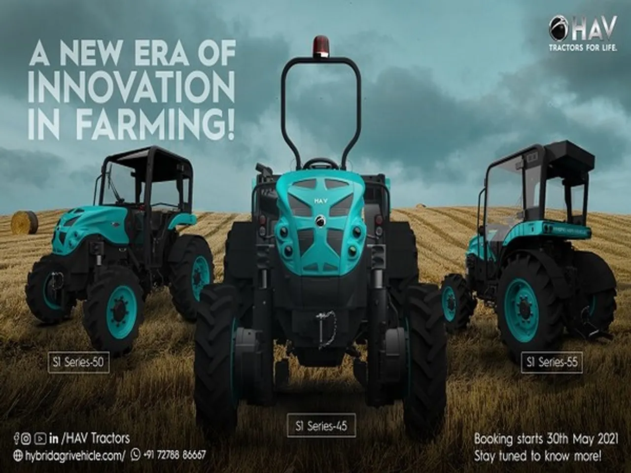 Fully Automatic India's First Hybrid Tractor Launched With No Battery Packs - HAV Tractors