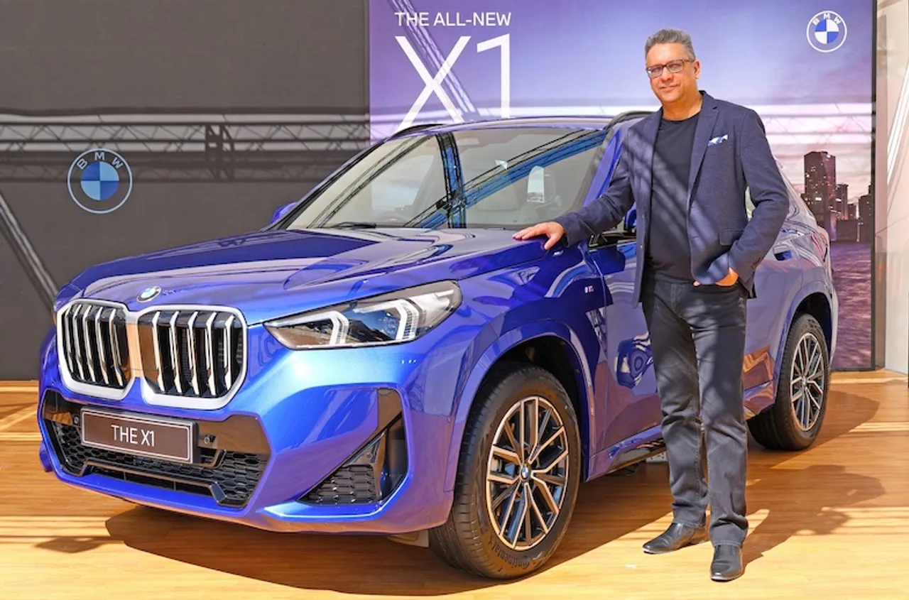 Mr. Vikram Pawah, President, BMW Group India at the launch of the BMW X1