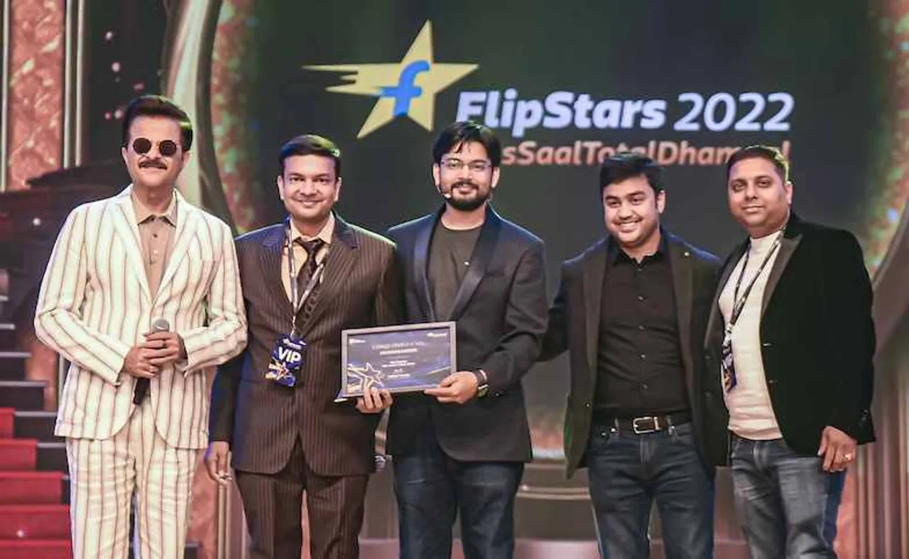 From (L) Anil Kapoor and (3rd from centre) Jagjeet Harode Senior Director and Head Marketplace Flipkart Group
